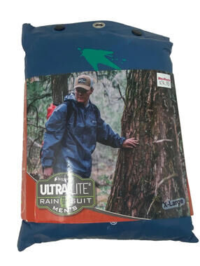 Frogg Toggs Ultra-Lite 2 Piece Rain Suit With Stuff Sack Men’s Size XL